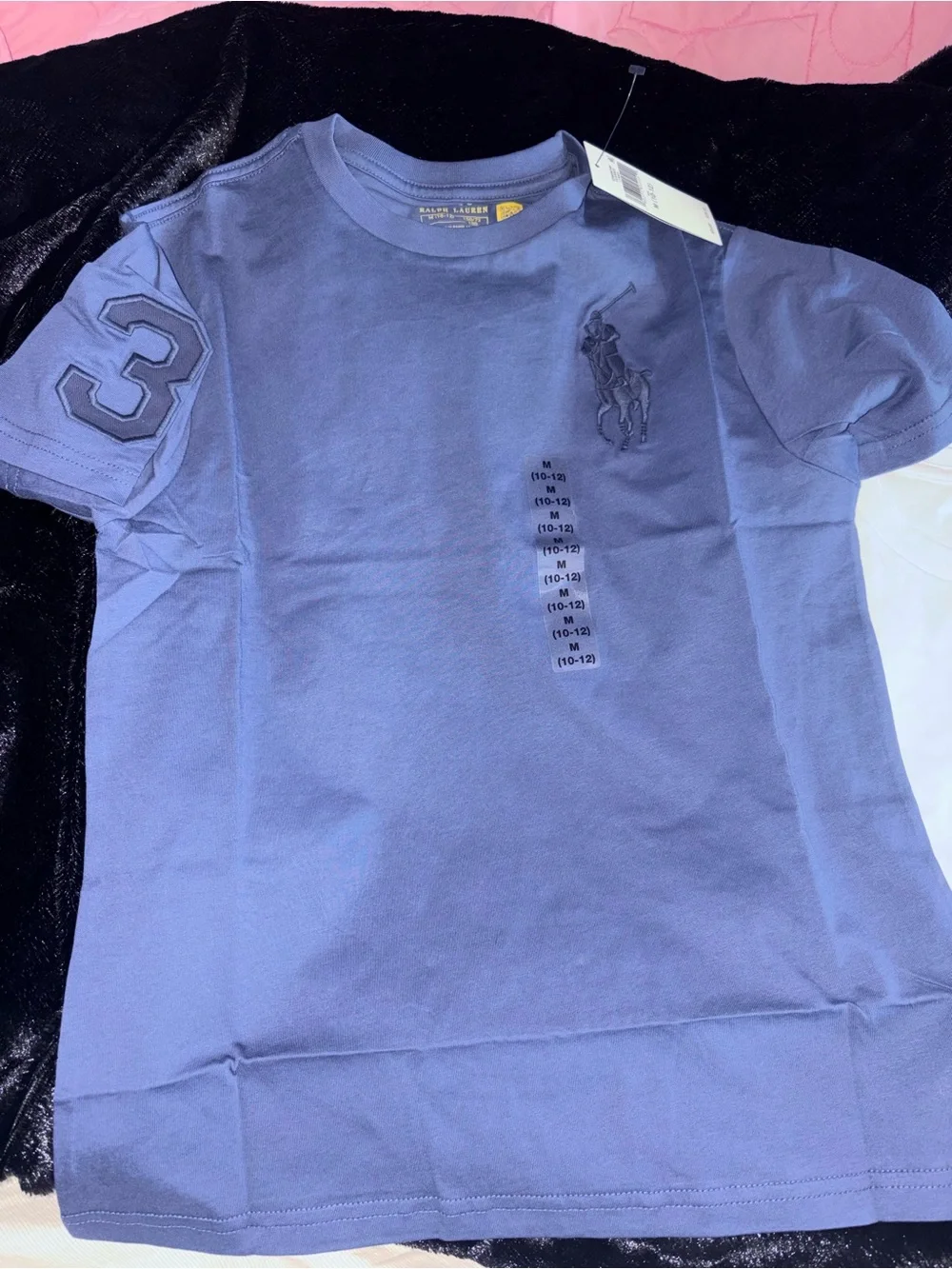 2 Ralph Lauren Boys' Blue AND white Short-Sleeve Polo Tee NWT